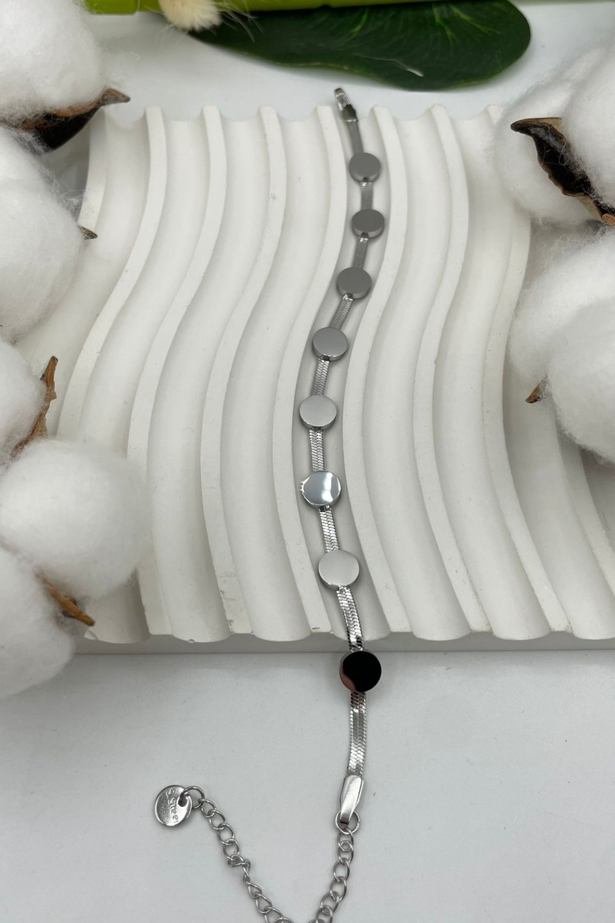 Stainless Steel Plated Sequin Bracelet