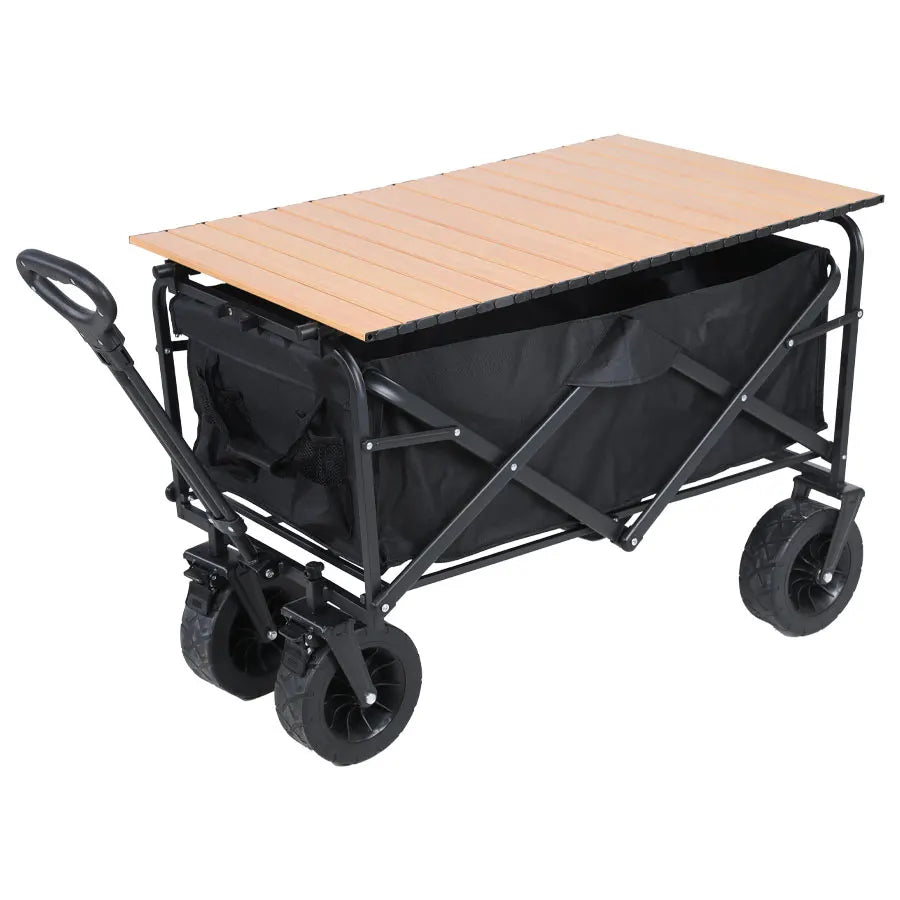 Heicobazaar™ Folding Utility Beach Cart Wagon Heavy Duty Large Capacity