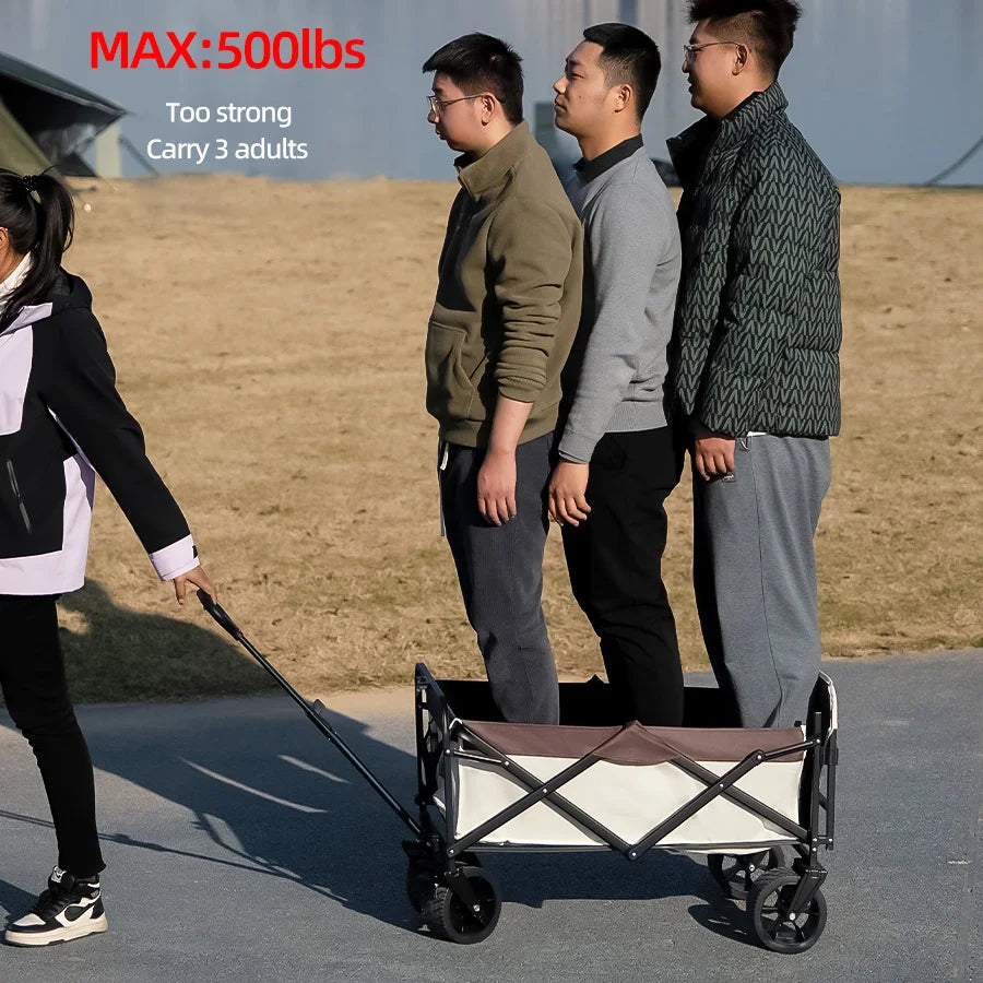 Heicobazaar™ Folding Utility Beach Cart Wagon Heavy Duty Large Capacity