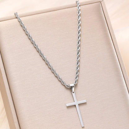 Heicobazaar™ Steel Cross Pendant Necklace