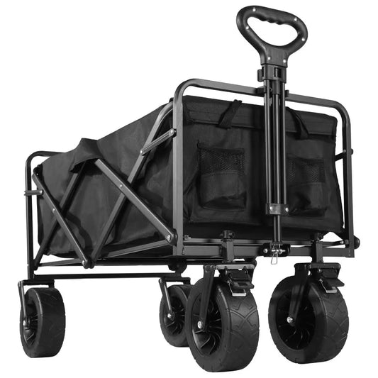 Heicobazaar™ Folding Utility Beach Cart Wagon Heavy Duty Large Capacity