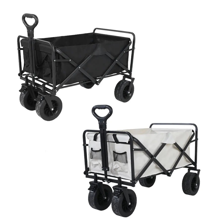 Heicobazaar™ Folding Utility Beach Cart Wagon Heavy Duty Large Capacity