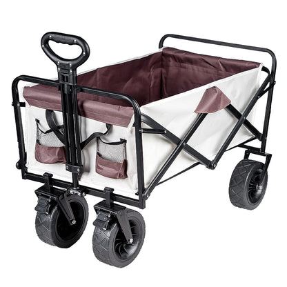 Heicobazaar™ Folding Utility Beach Cart Wagon Heavy Duty Large Capacity