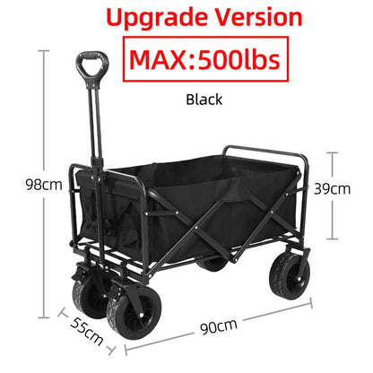 Heicobazaar™ Folding Utility Beach Cart Wagon Heavy Duty Large Capacity