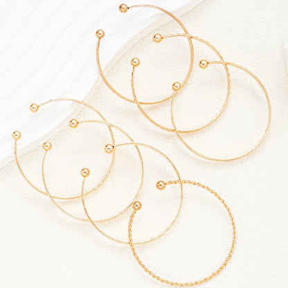 Heicobazaar™ 7 Pcs/Set Gold Color Bracelets Stainless Steel Gold Design