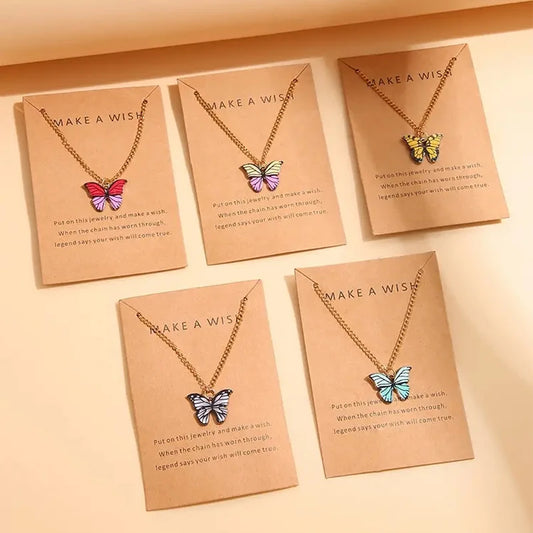 Heicobazaar™ 5 Pcs Fashion Boho Colorful Butterfly Necklaces
