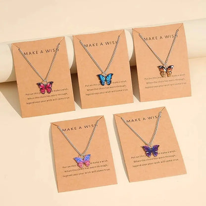 Heicobazaar™ 5 Pcs Fashion Boho Colorful Butterfly Necklaces