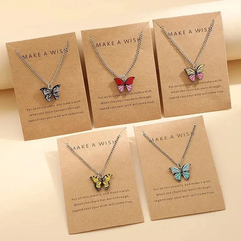 Heicobazaar™ 5 Pcs Fashion Boho Colorful Butterfly Necklaces