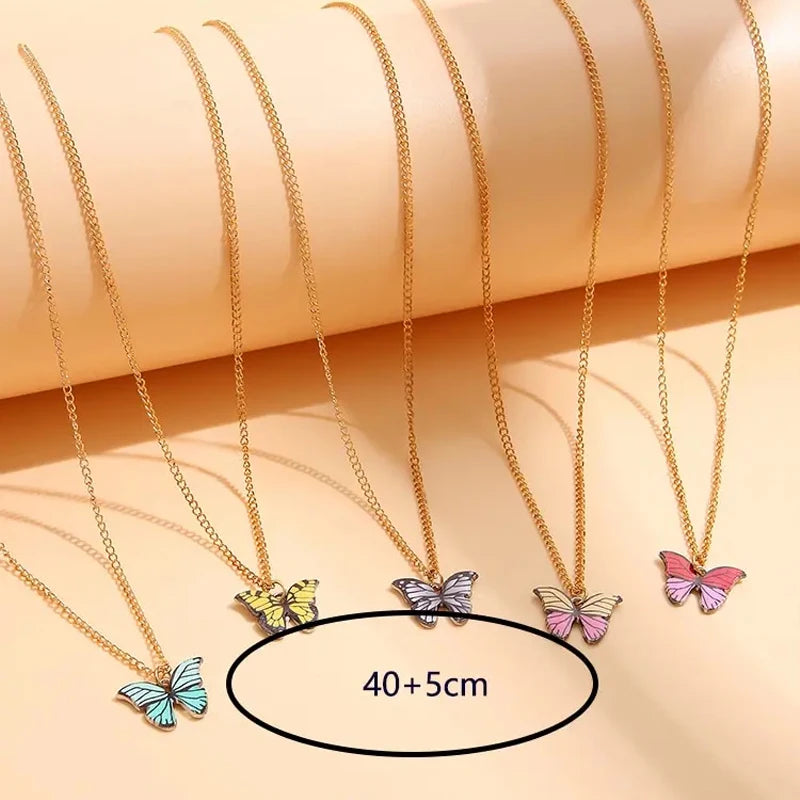 Heicobazaar™ 5 Pcs Fashion Boho Colorful Butterfly Necklaces