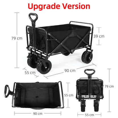 Heicobazaar™ Folding Utility Beach Cart Wagon Heavy Duty Large Capacity