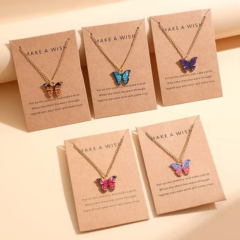 Heicobazaar™ 5 Pcs Fashion Boho Colorful Butterfly Necklaces