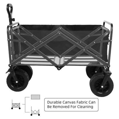Heicobazaar™ Folding Utility Beach Cart Wagon Heavy Duty Large Capacity