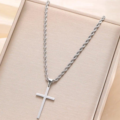 Heicobazaar™ Steel Cross Pendant Necklace