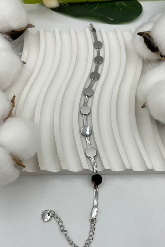 Stainless Steel Plated Sequin Bracelet